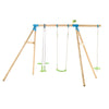 TP Knightswood Triple Wooden Swing Set With Glider And Button Seat (UK Mainland Only)-Dropship,Outdoor Play,Outdoor Swings,TP Toys-Learning SPACE