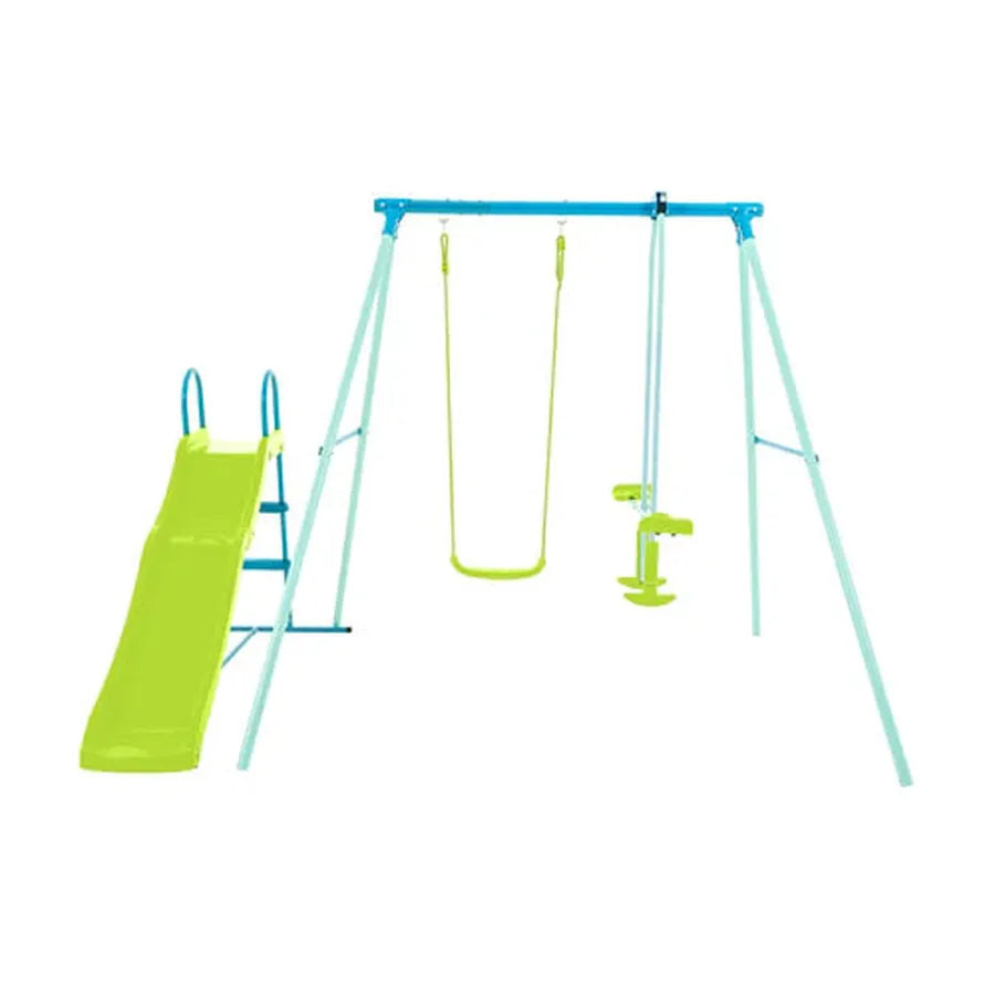 TP Metal Double Swing With Glider & Slide (UK Mainland Only)-Dropship,Outdoor Slides,Outdoor Swings,TP Toys-Learning SPACE