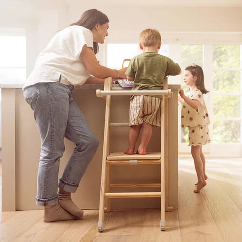 TP Step up Wooden Folding Helper Tower-Active Games,Baby & Toddler Gifts,Baby Climbing Frame,Baby Sensory Toys,Gifts For 1 Year Olds,Gifts For 2-3 Years Old,Gifts For 6-12 Months Old,Sensory Climbing Equipment,Toddler Seating-Learning SPACE