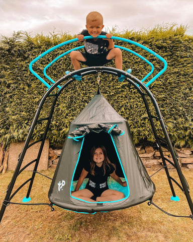 TP UFO Den & Climbing Frame (Only Available for delivery UK Mainland)-Dropship,Outdoor Climbing Frames,Outdoor Dens,Outdoor Swings,Play Dens,Playground Equipment,Seasons,Sensory Climbing Equipment,Sensory Dens,Stock,Summer,TP Toys-Learning SPACE