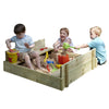 TP Wooden Lidded Sandpit-Outdoor Furniture,Outdoor Sand & Water Play,Outdoor Sand Pits,Outdoor Toys & Games,Playground Equipment,Sand,TP Toys-Learning SPACE