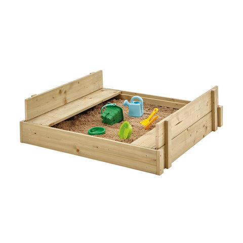 TP Wooden Lidded Sandpit-Outdoor Furniture,Outdoor Sand & Water Play,Outdoor Sand Pits,Outdoor Toys & Games,Playground Equipment,Sand,TP Toys-Learning SPACE