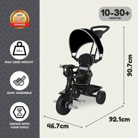 TP Zoomee 4 In 1 Deluxe Trike (UK Mainland Only)-Baby Ride On's & Trikes,Dropship,Early Years. Ride On's. Bikes. Trikes,Ride On's. Bikes & Trikes,Ride Ons,TP Toys,Trikes-Learning SPACE