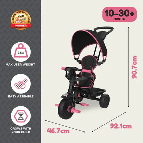 TP Zoomee 4 In 1 Deluxe Trike (UK Mainland Only)-Baby Ride On's & Trikes,Dropship,Early Years. Ride On's. Bikes. Trikes,Ride On's. Bikes & Trikes,Ride Ons,TP Toys,Trikes-Learning SPACE
