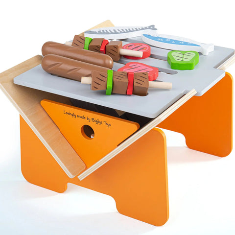 Table Top Toy BBQ Set Pretend Play-Bigjigs Toys,Discontinued,Gifts For 3-5 Years Old,Kitchens & Shops & School,Play Kitchen,Pretend play,Role Play,Summer-Learning SPACE
