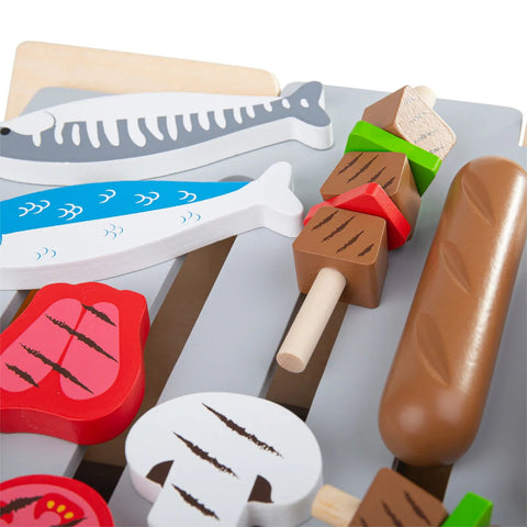 Table Top Toy BBQ Set Pretend Play-Bigjigs Toys,Discontinued,Gifts For 3-5 Years Old,Kitchens & Shops & School,Play Kitchen,Pretend play,Role Play,Summer-Learning SPACE