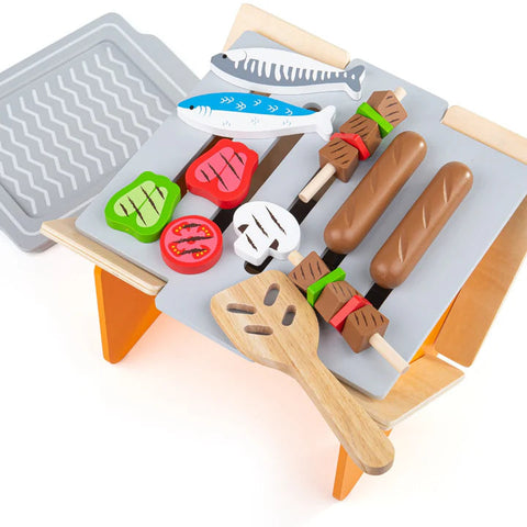 Table Top Toy BBQ Set Pretend Play-Bigjigs Toys,Discontinued,Gifts For 3-5 Years Old,Kitchens & Shops & School,Play Kitchen,Pretend play,Role Play,Summer-Learning SPACE