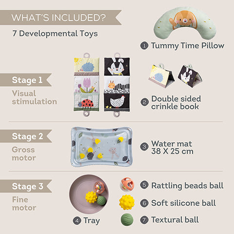 Taf Toys Tummy-time Essentials Kit-Baby & Toddler Gifts,Baby Cause & Effect Toys,Baby Sensory Toys,Baby Toys,Games & Toys,Halilit Toys,Tummy Time-Learning SPACE
