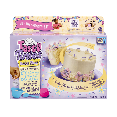 Tasty Tinies Bake Shop Baking Cake Mix Kits-Tasty Tinies,Vivid Goliath-Vanilla Cake with Vanilla Frosting-932479-Learning SPACE