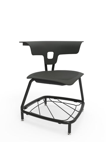 Teenager+ Ruckus Stack Chair With Storage Rack-Classroom Chairs,Dropship,Full Size Seating,KI Europe,Movement Chairs & Accessories,Ruckus,Seating,Wellbeing Furniture-Black-Espresso Metallic-RuckusStorStack460-Black/EM-Learning SPACE