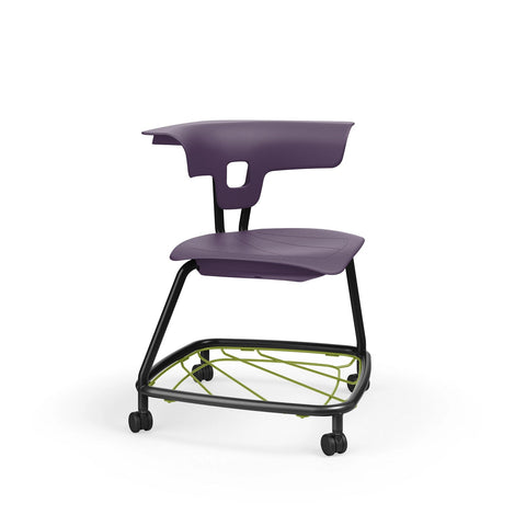 Teenager+ Ruckus Stack Chair With Storage Rack-Classroom Chairs,Dropship,Full Size Seating,KI Europe,Movement Chairs & Accessories,Ruckus,Seating,Wellbeing Furniture-Purple Haze-Espresso Metallic-RuckusStorStack460-PurpHaze/EM-Learning SPACE