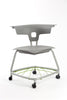 Teenager+ Ruckus Stack Chair With Storage Rack-Classroom Chairs,Dropship,Full Size Seating,KI Europe,Movement Chairs & Accessories,Ruckus,Seating,Wellbeing Furniture-Warm Grey-Chrome-RuckusStorStack460-WarmGry/Chm-Learning SPACE