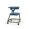 Teenager+ Ruckus Stack Chair With Storage Rack-Classroom Chairs,Dropship,Full Size Seating,KI Europe,Movement Chairs & Accessories,Ruckus,Seating,Wellbeing Furniture-Sky Blue-Chrome-RuckusStorStack460-SkyBL/Chm-Learning SPACE