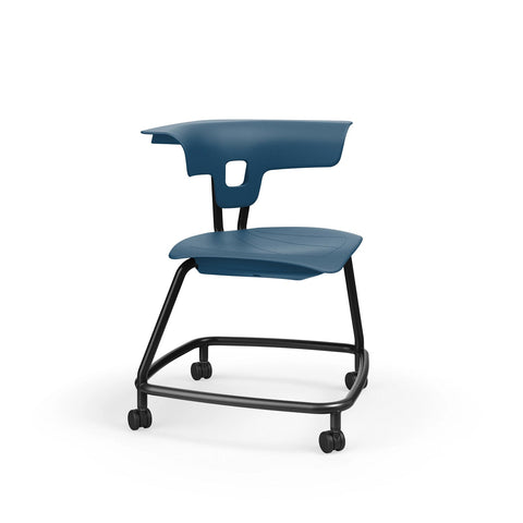 Teenager+ Ruckus Stack Chair Without Storage Rack-Classroom Chairs,Dropship,Full Size Seating,KI Europe,Movement Chairs & Accessories,Ruckus,Seating,Wellbeing Furniture-Sky Blue-Chrome-RuckusStack460-SkyBL/Chm-Learning SPACE