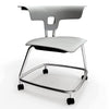 Teenager+ Ruckus Stack Chair Without Storage Rack-Classroom Chairs,Dropship,Full Size Seating,KI Europe,Movement Chairs & Accessories,Ruckus,Seating,Wellbeing Furniture-Cool Grey-Chrome-RuckusStack460-CoolGry/Chm-Learning SPACE
