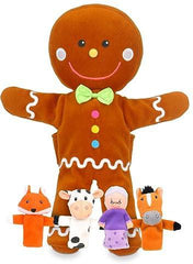 Tellatale Gingerbread Man Hand Puppet Set with Finger Puppets-Christmas,communication,Communication Games & Aids,Fiesta Crafts,Gifts For 2-3 Years Old,Helps With,Imaginative Play,Neuro Diversity,Primary Books & Posters,Primary Literacy,Puppets & Theatres & Story Sets,Seasons,Stock-Learning SPACE