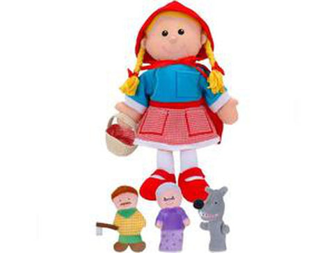 Tellatale Little Red Riding Hood Hand Puppet Set with Finger Puppets-Stuffed Toys-Calming & Anxiety,communication,Fiesta Crafts,Helps With,Imaginative Play,Neuro Diversity,Primary Literacy,Puppets & Theatres & Story Sets-Learning SPACE