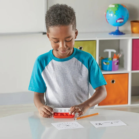 Ten-Frame Sensory Bubble Fidget Poppers (Set of 6)-Calming & Anxiety,excell2,Fidget,Fidget Sets,Learning Resources,Push Popper,Stocking Stuffers,Toys for Anxiety-Learning SPACE