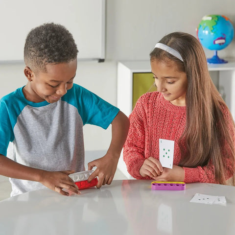 Ten-Frame Sensory Bubble Fidget Poppers (Set of 6)-Calming & Anxiety,excell2,Fidget,Fidget Sets,Learning Resources,Push Popper,Stocking Stuffers,Toys for Anxiety-Learning SPACE