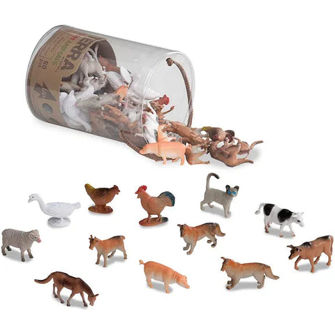 Terra Farm Animals - Mini Farm animals figurine set-Christmas,Early years Games & Toys,Farms & Construction,Gifts For 3-5 Years Old,Gifts for 5-7 Years Old,Halilit Toys,Imaginative Play,Primary Games & Toys-Learning SPACE