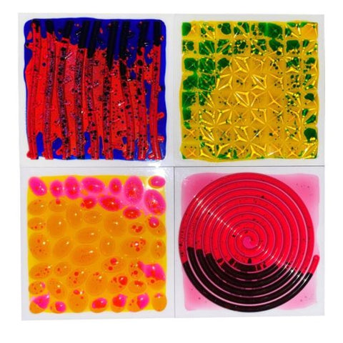 Textured Massage Liquid Tiles Set of 4 - 30cm-ADD/ADHD,AllSensory,Calming & Anxiety,Helps With,Lumina,Playlearn,SCOTEXCEL,Sensory Flooring,Sensory Processing Disorder,Sensory Seeking,Tactile Toys & Books,Teen Sensory Weighted & Deep Pressure,Teenage & Adult Sensory Gifts,Vibration & Massage,Visual Sensory Toys-Learning SPACE