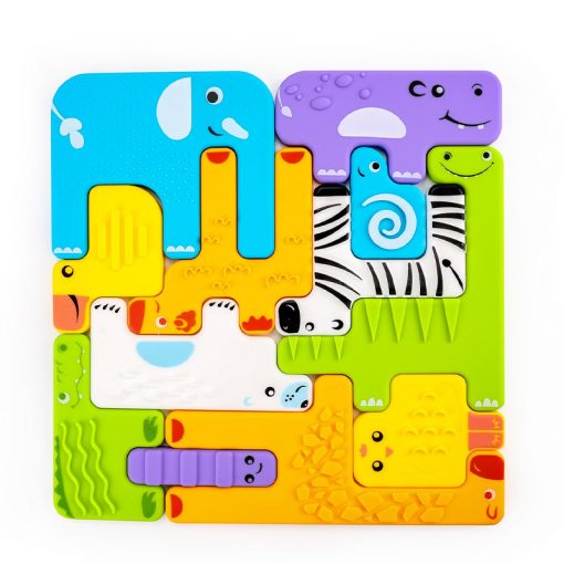 Textured Silicon Puzzle-2-12 Piece Jigsaw, Baby & Toddler Gifts, Gifts For 3-6 Months, Tactile Toys & Books-Learning SPACE