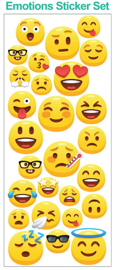 The Emotions Range Sticker Set-Dropship,Furniture,Sticker,Wall & Ceiling Stickers,Wall Decor,Willowbrook-Learning SPACE