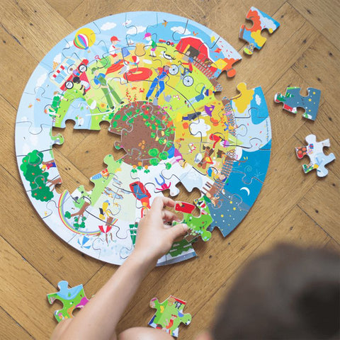 The Four Seasons Circular Floor Puzzle-13-99 Piece Jigsaw,Bigjigs Toys,Games & Toys,Gifts For 2-3 Years Old,Gifts For 3-5 Years Old-Learning SPACE