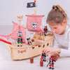 The Paragon Pirate Ship-Additional Need,Dinosaurs. Castles & Pirates,Fine Motor Skills,Helps With,Imaginative Play,Small World,Stock,Tidlo Toys,Wooden Toys-Learning SPACE
