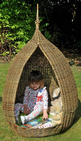 The Pod - Snug Wicker Den (1Pk)-Cosy Direct,Cosy Outdoor,Forest School & Outdoor Garden Equipment,Outdoor Dens,Play Dens,pod,Reading Den,Sensory Dens,Wicker & Willow Dens-Learning SPACE