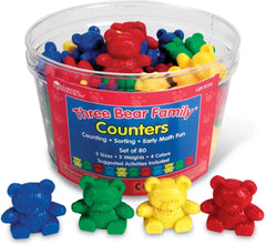 Three Bear Family Counters® Basic Set, 4 colours-Addition & Subtraction,AllSensory,Counting Numbers & Colour,Early Years Maths,Helps With,Learning Resources,Maths,Memory Pattern & Sequencing,Primary Maths,Sensory Seeking,Stock-Learning SPACE