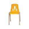 Thrifty Coloured Stackable Chairs for Kids - Set of 4-Classroom Chairs,Furniture,Profile Education,Seating,Thrifty,Wellbeing Furniture-Yellow-350mm-KB51-LT212-05-Learning SPACE