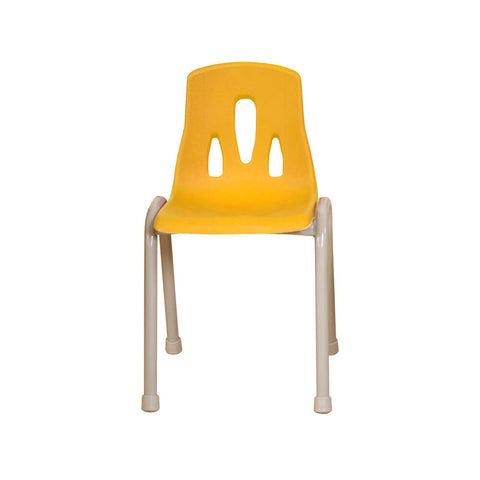 Thrifty Coloured Stackable Chairs for Kids - Set of 4-Classroom Chairs,Furniture,Profile Education,Seating,Thrifty,Wellbeing Furniture-Yellow-350mm-KB51-LT212-05-Learning SPACE
