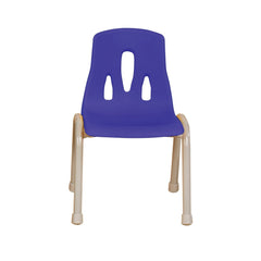 Thrifty Coloured Stackable Chairs for Kids - Set of 4-Classroom Chairs, Furniture, Profile Education, Seating, Wellbeing Furniture-Blue-260mm-Learning SPACE