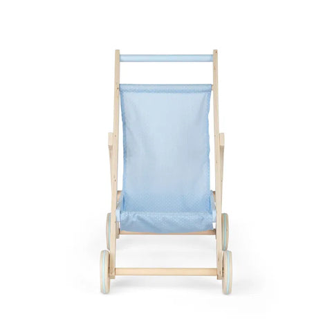 Tidlo Blue Doll's Stroller-Baby & Toddler Gifts,Baby Wooden Toys,Bigjigs Toys,Dolls & Doll Houses,Imaginative Play,Role Play,Wooden Toys-Learning SPACE