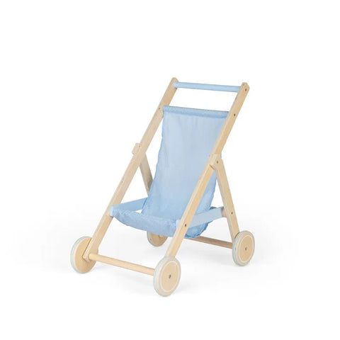 Tidlo Blue Doll's Stroller-Baby & Toddler Gifts,Baby Wooden Toys,Bigjigs Toys,Dolls & Doll Houses,Imaginative Play,Role Play,Wooden Toys-Learning SPACE