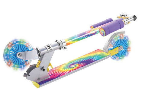 Tie Dye Scooter With Flashing Wheels-Ozbozz,Ride & Scoot,Scooters-Learning SPACE
