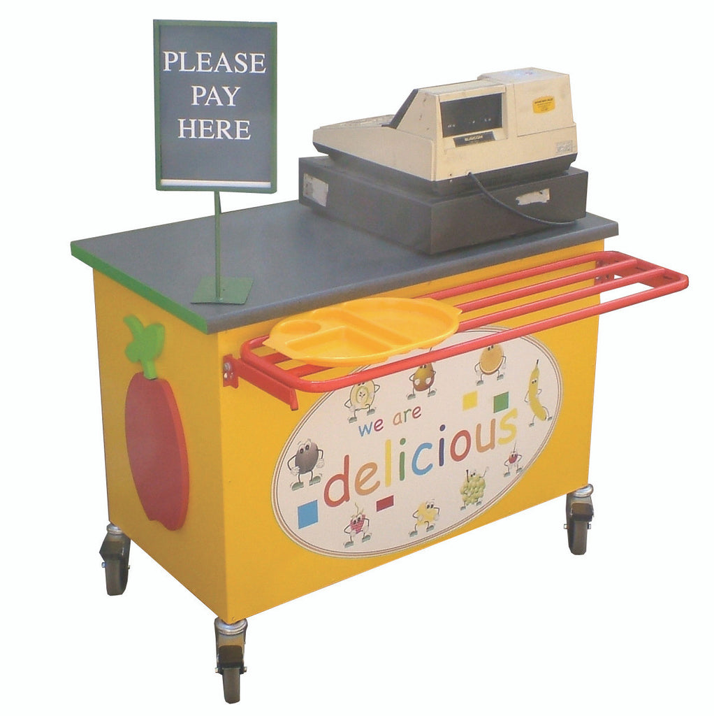 Till Trolley With Tray Rest Rail-Catering & Clearing,Dropship,School Trolley,Trolleys-Learning SPACE