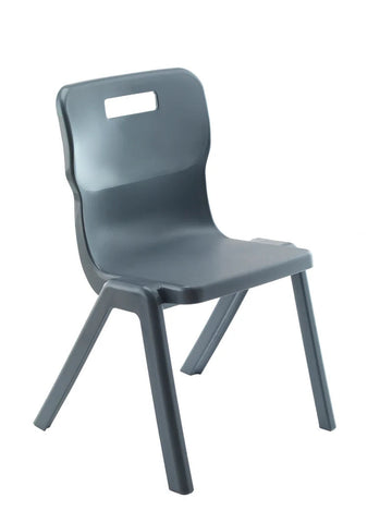 Titan Early Years One Piece Chair Size 1 & 2-Classroom Chairs,Classroom Furniture,Dropship,Titan-Size 2 (Ages 4-6)-Charcoal-T2-C-Learning SPACE
