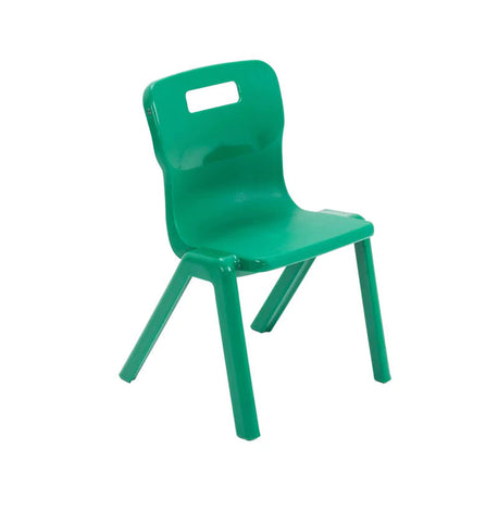 Titan Early Years One Piece Chair Size 1 & 2-Classroom Chairs,Classroom Furniture,Dropship,Titan-Size 2 (Ages 4-6)-Green-T2-GN-Learning SPACE