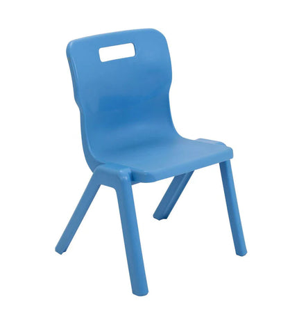 Titan Primary Years One Piece Chair - Size 3 & 4-Classroom Chairs,Classroom Furniture,Dropship,Titan-Size 3 (Ages 6-8)-Sky Blue-T3-CB-Learning SPACE