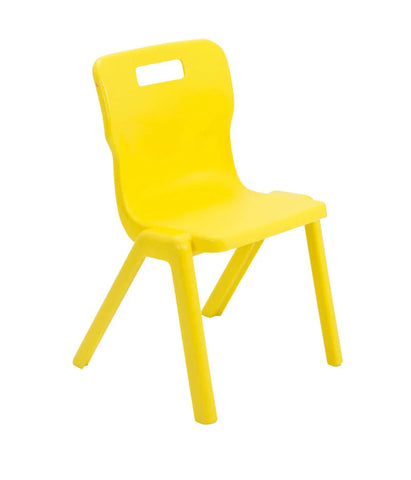 Titan Primary Years One Piece Chair - Size 3 & 4-Classroom Chairs,Classroom Furniture,Dropship,Titan-Size 4 (Ages 8-11)-Yellow-T4-Y-Learning SPACE