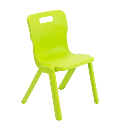 Titan Primary Years One Piece Chair - Size 3 & 4-Classroom Chairs,Classroom Furniture,Dropship,Titan-Size 4 (Ages 8-11)-Lime Green-T4-L-Learning SPACE