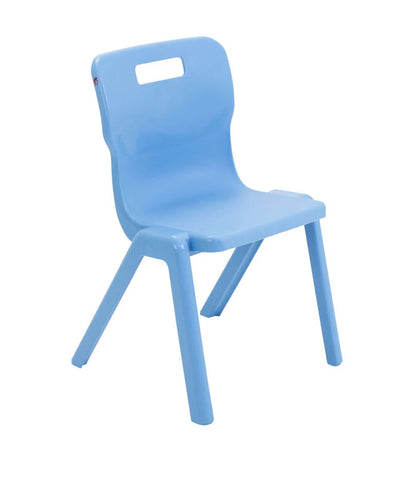 Titan Primary Years One Piece Chair - Size 3 & 4-Classroom Chairs,Classroom Furniture,Dropship,Titan-Size 4 (Ages 8-11)-Sky Blue-T4-CB-Learning SPACE