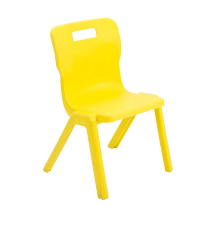 Titan Primary Years One Piece Chair - Size 3 & 4-Classroom Chairs,Classroom Furniture,Dropship,Titan-Size 3 (Ages 6-8)-Yellow-T3-Y-Learning SPACE