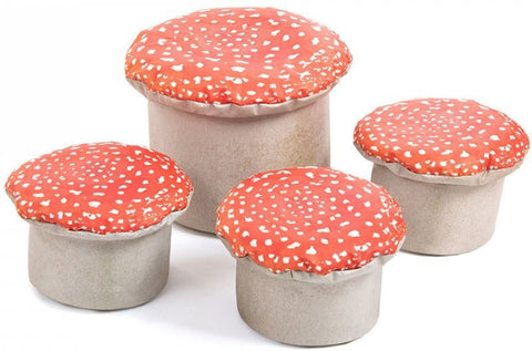 Toadstools Seats (4 Pack)-Bean Bags & Cushions,Cushions,Dropship,Eden Learning Spaces,Nature,Nature Learning Environment,Nature Sensory Room,Sensory Room Furniture,Wellbeing Furniture-Learning SPACE