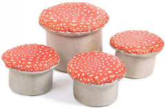 Toadstools Seats (4 Pack)-Bean Bags & Cushions,Cushions,Dropship,Eden Learning Spaces,Nature,Nature Learning Environment,Nature Sensory Room,Sensory Room Furniture,Wellbeing Furniture-Learning SPACE