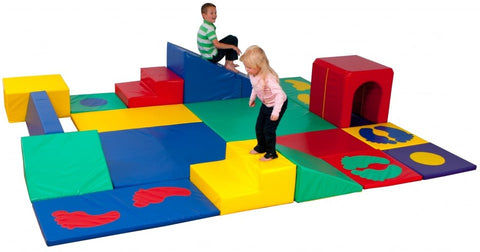 Toby's Tumble Time Soft Play Set (With Storage Sacks)-Baby Sensory Toys,Baby Soft Play and Mirrors,Dropship,Eco Friendly,Play Mats & Baby Gyms,Playmats & Baby Gyms,Soft Play Sets,Stock-Learning SPACE