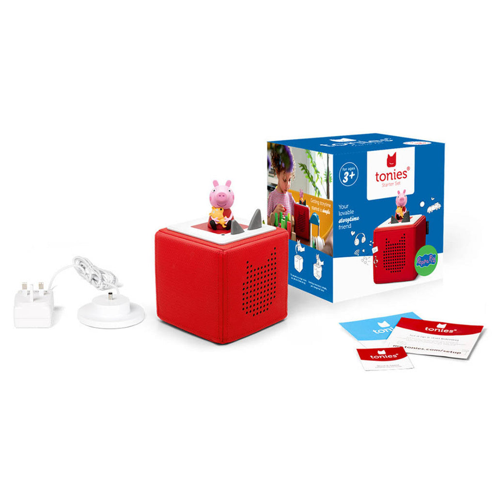 Tonies Starter Set - Peppa Pig Red-Calming and Relaxation,Early Years Musical Toys,Gifts For 3-5 Years Old,Music,Sleep,Sleep Issues,Sound,Tonies-Learning SPACE