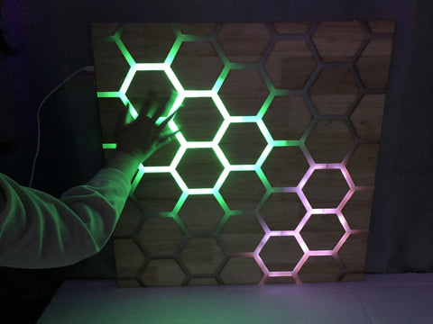 Touch Interactive Honeycomb Panel – Wall Mounted-Nursery,Sensory Room Furniture,Sensory Room Lighting,Sensory Wall Panels & Accessories,Wall Decor-Learning SPACE